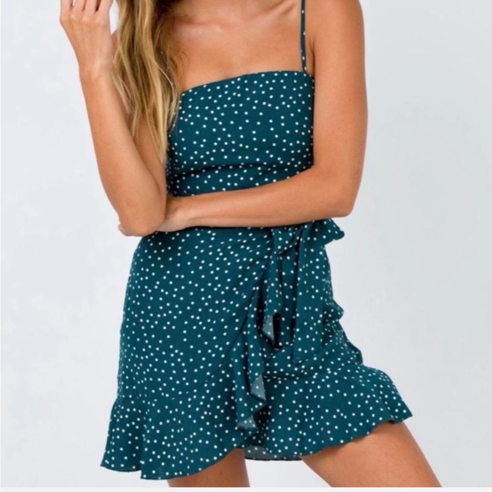 Princess Polly Polka Dot Wrap Dress